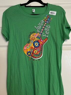 Official Green Short-Sleeve Jazz Fest 2013 Graphic Tee